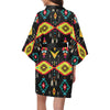 Native Pattern Print Design A05 Women's Short Kimono