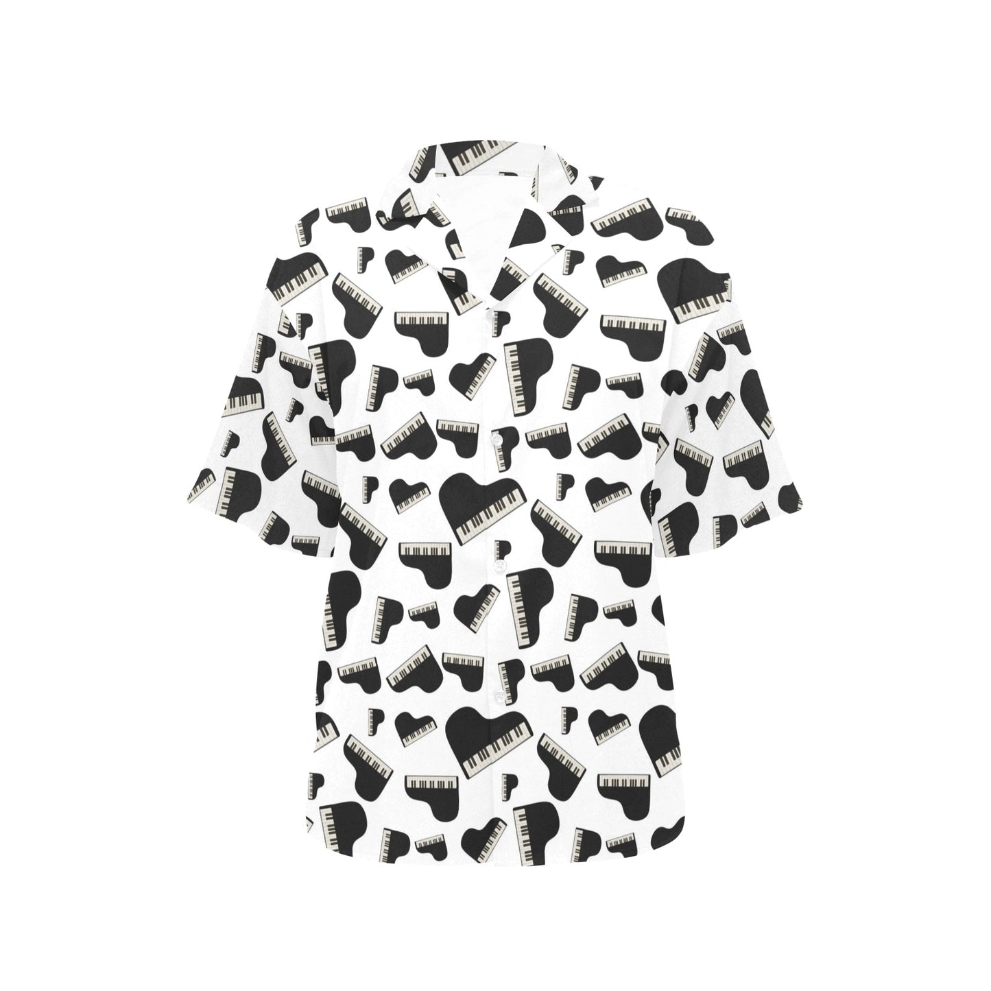 Piano Print Design LKS405 Women's Hawaiian Shirt