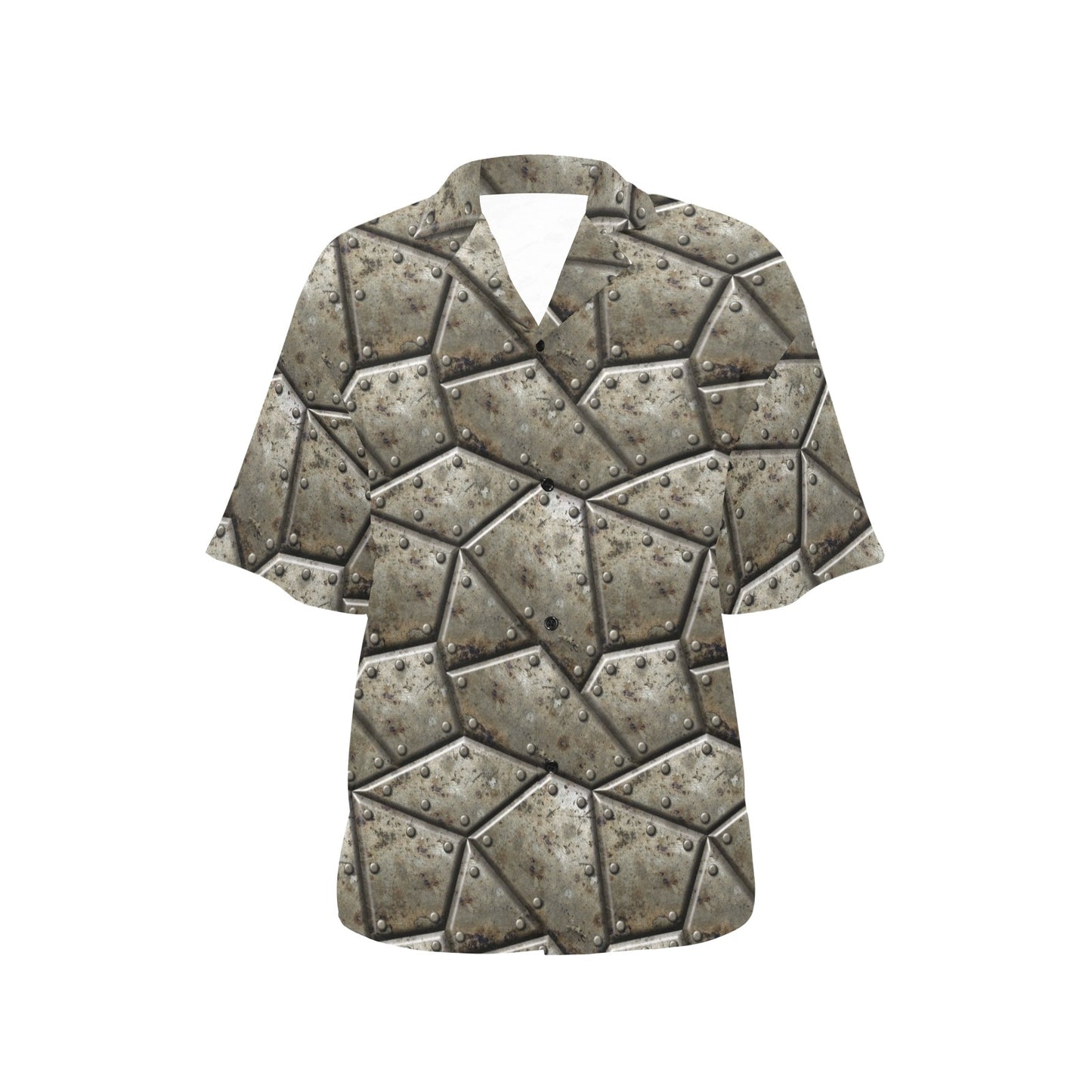 Armor Pattern Print Design 01 Women's Hawaiian Shirt