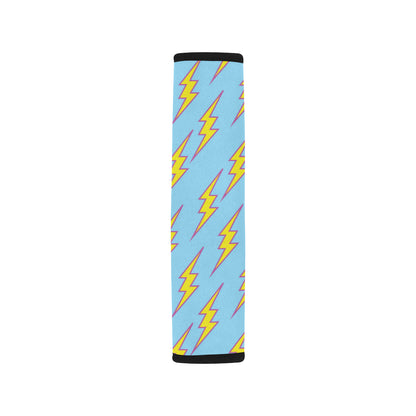 Lightning Thunder Pattern Print Design 02 Car Seat Belt Cover
