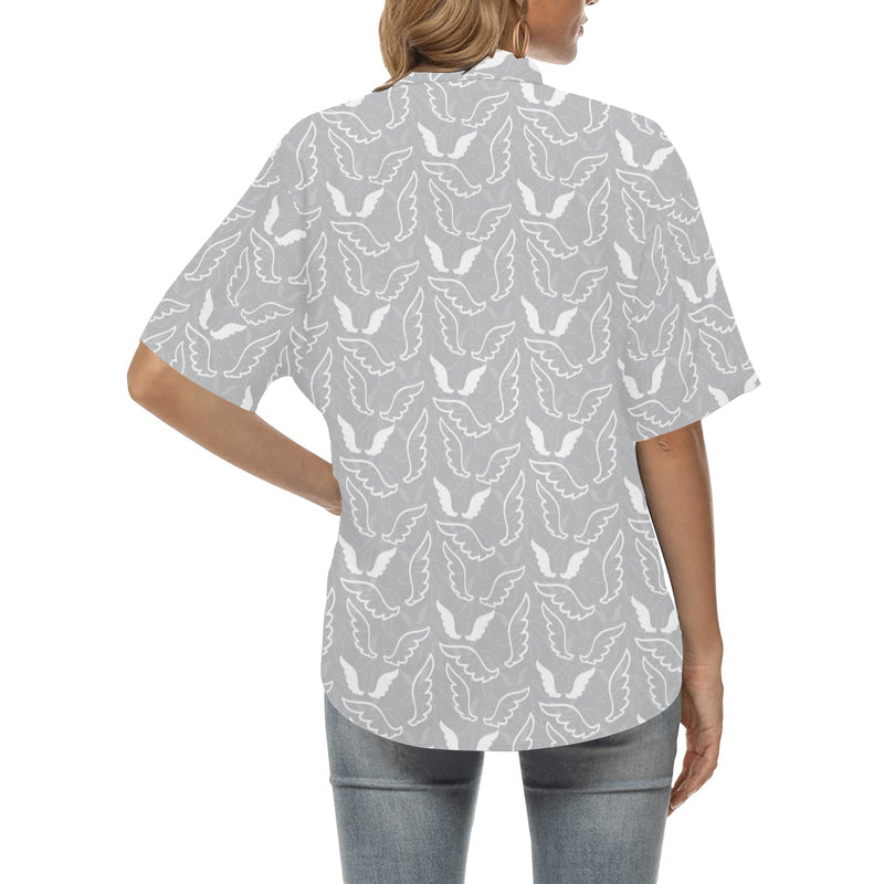 Angel Wings Pattern Print Design 01 Women's Hawaiian Shirt