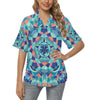 Kaleidoscope Pattern Print Design 03 Women's Hawaiian Shirt