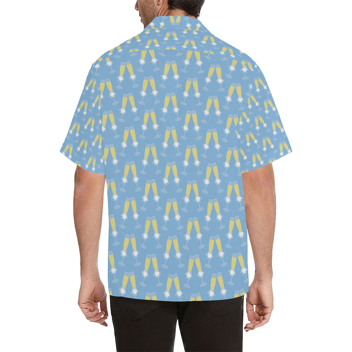 Champagne Pattern Print Design 06 Men's Hawaiian Shirt