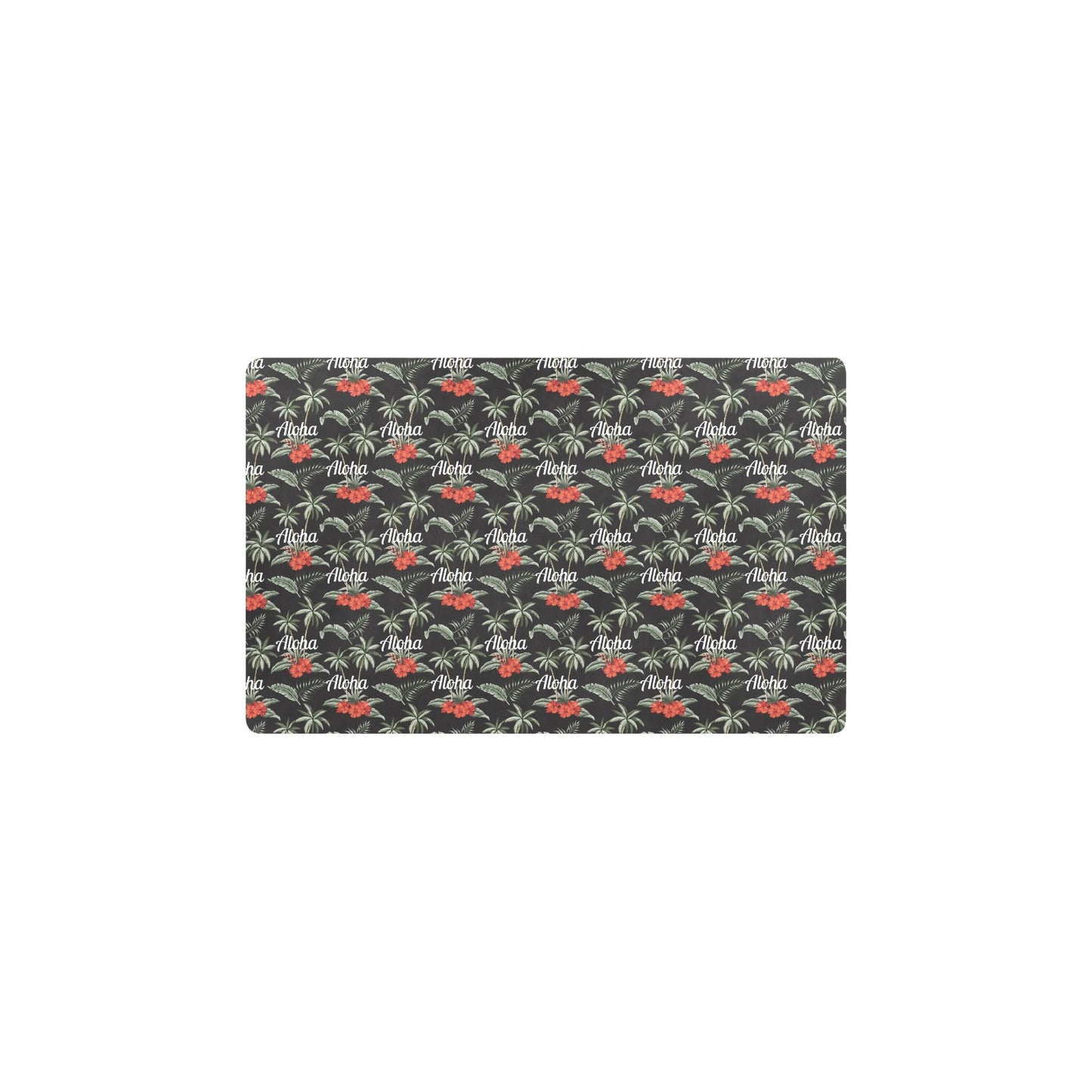 Aloha Palm Tree Design Themed Print Kitchen Mat