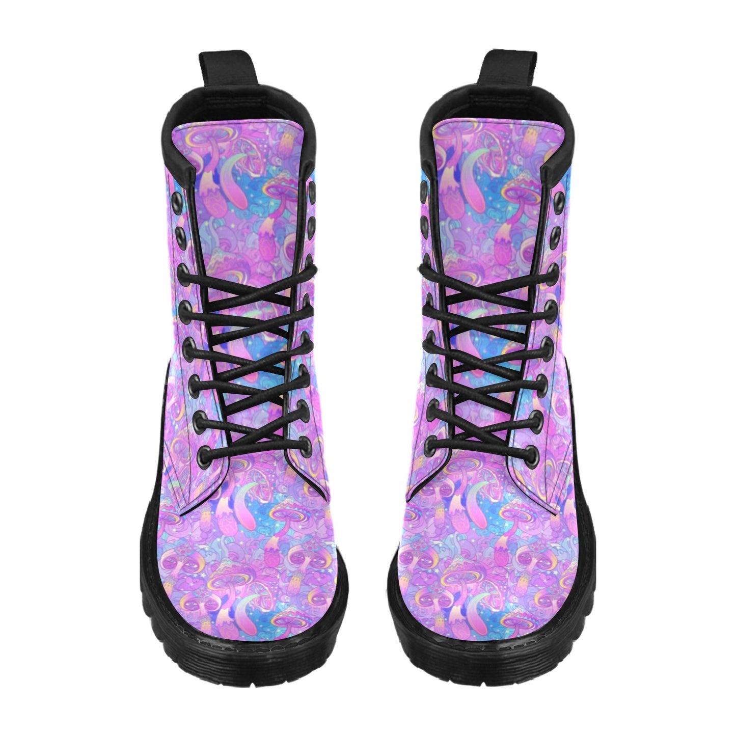 Psychedelic Trippy Mushroom Print Women's Boots