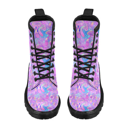 Psychedelic Trippy Mushroom Print Women's Boots