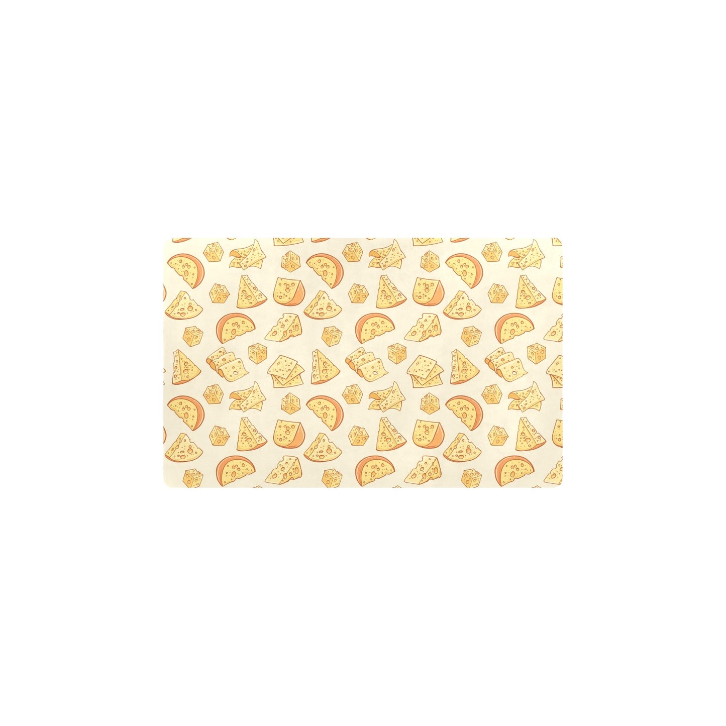 Cheese Pattern Print Design 01 Kitchen Mat