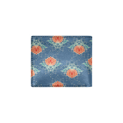 lotus Boho Pattern Print Design LO07 Men's ID Card Wallet