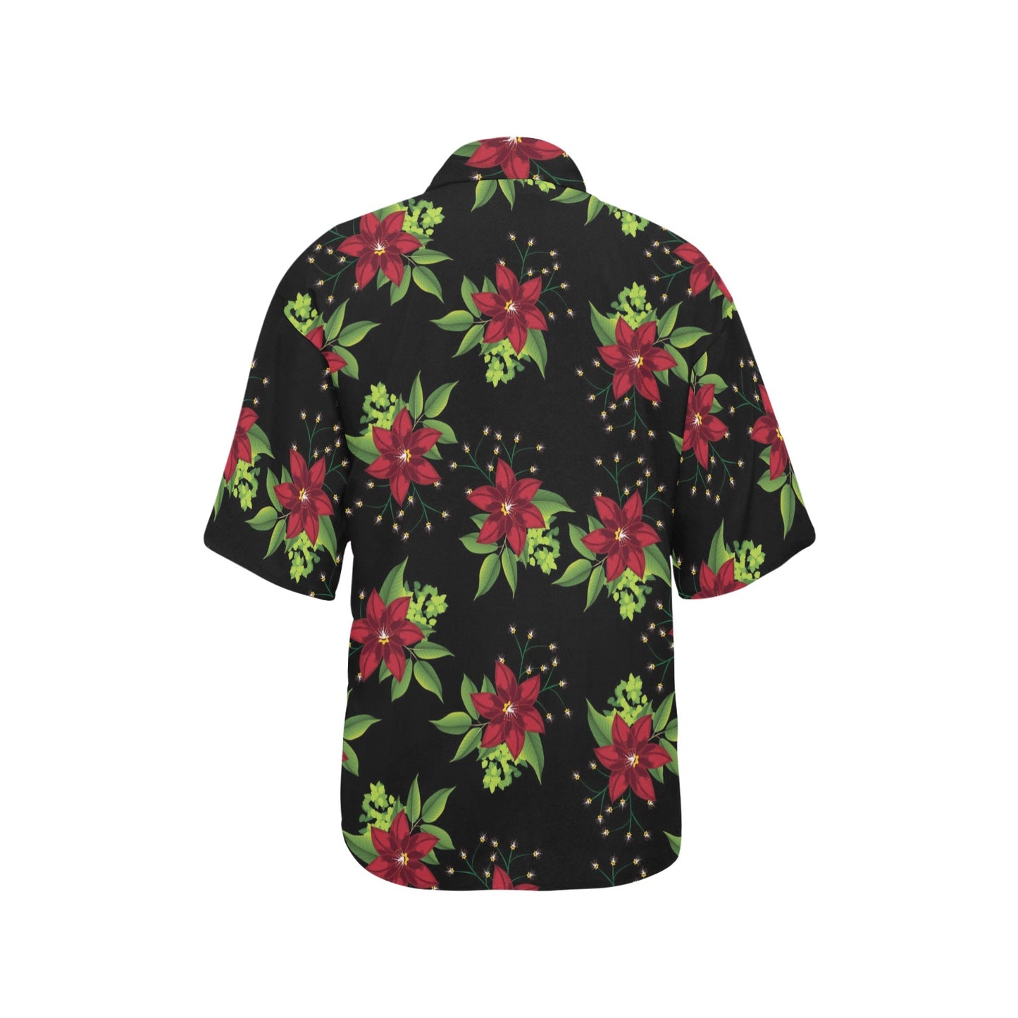 Poinsettia Pattern Print Design A01 Women's Hawaiian Shirt