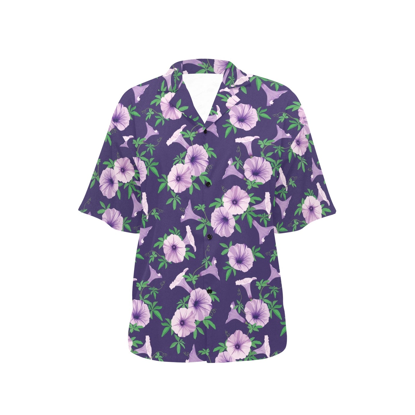 Morning Glory Pattern Print Design MG01 Women's Hawaiian Shirt