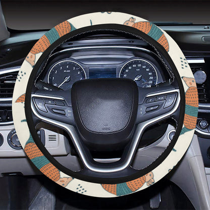 Armadillo Pattern Print Design 02 Steering Wheel Cover with Elastic Edge