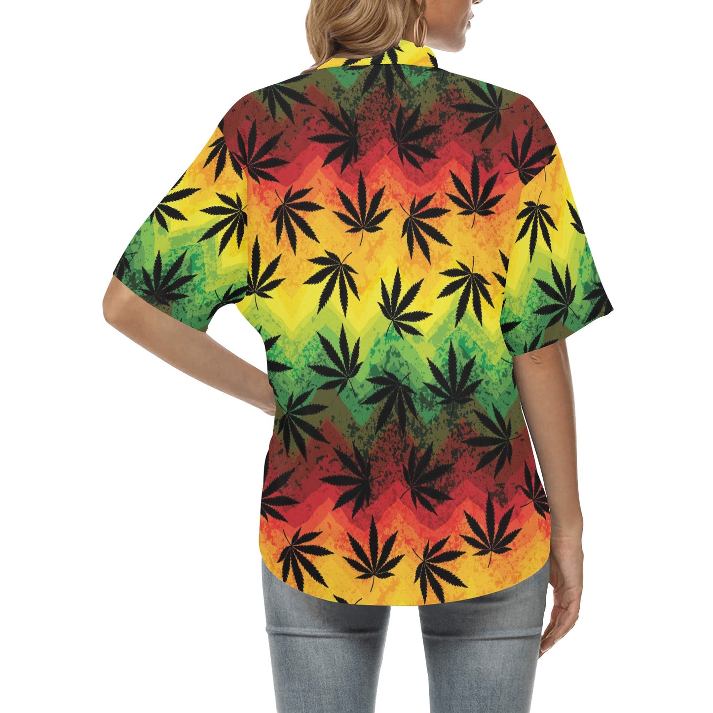 Rasta Pattern Print Design A02 Women's Hawaiian Shirt