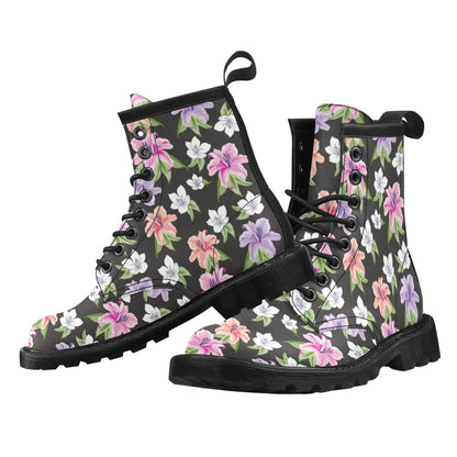 Lily Pattern Print Design LY02 Women's Boots