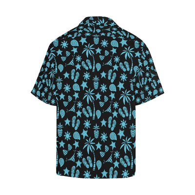 Beach Scene Pattern Print Design 03 Men's Hawaiian Shirt