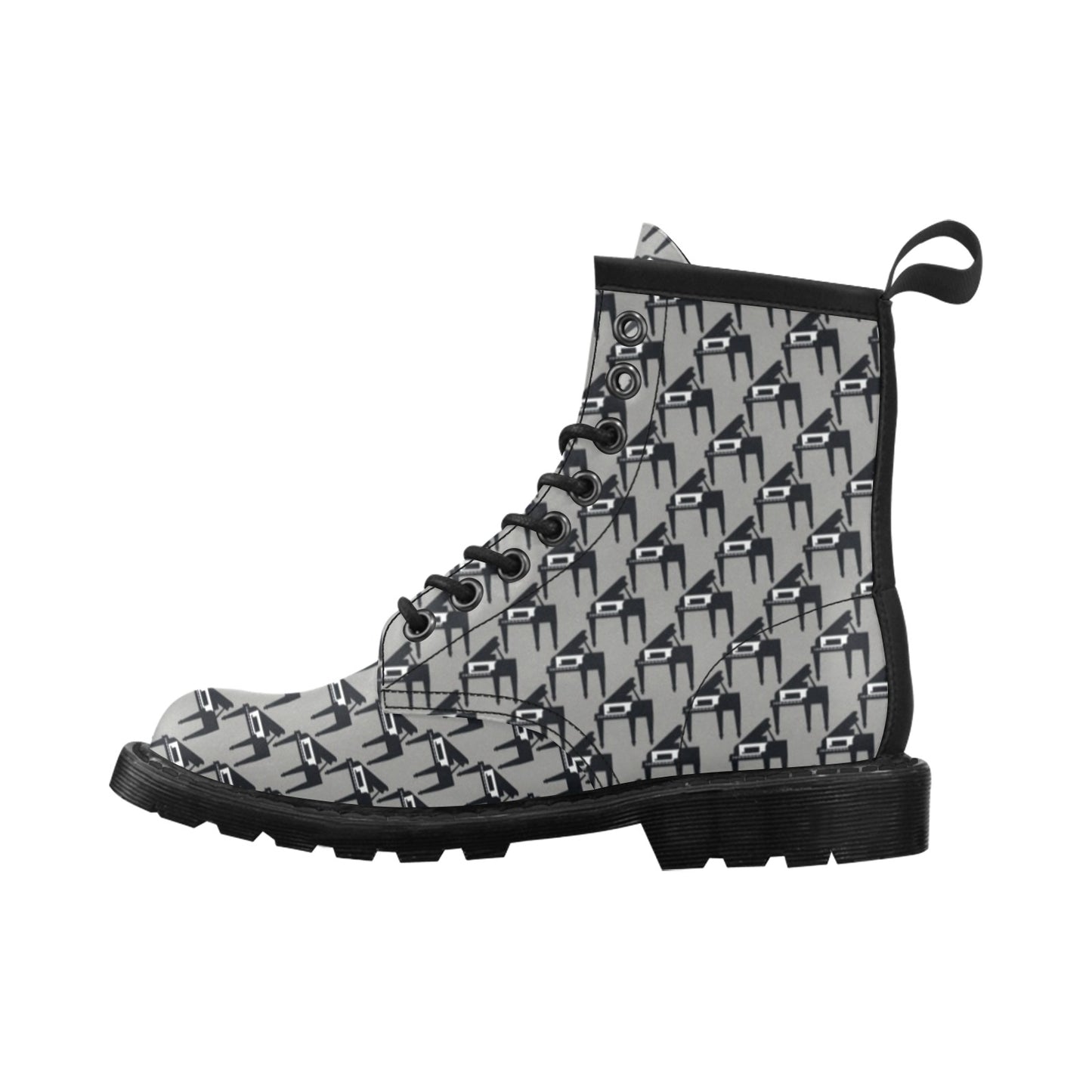 Piano Print Design LKS404 Women's Boots