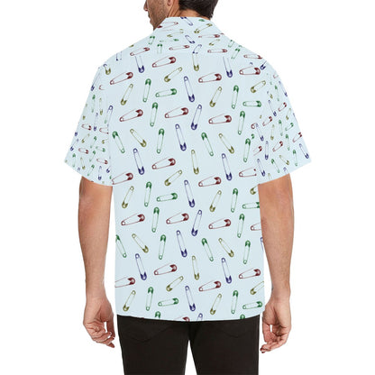 Safety Pin Print Design LKS303 Men's Hawaiian Shirt
