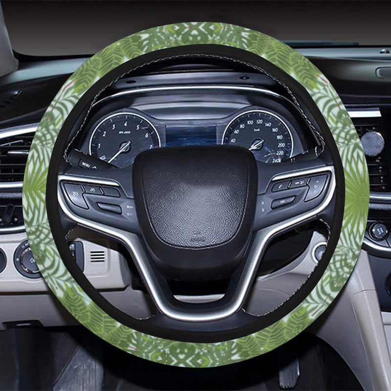 Tiki Wood Island Steering Wheel Cover with Elastic Edge