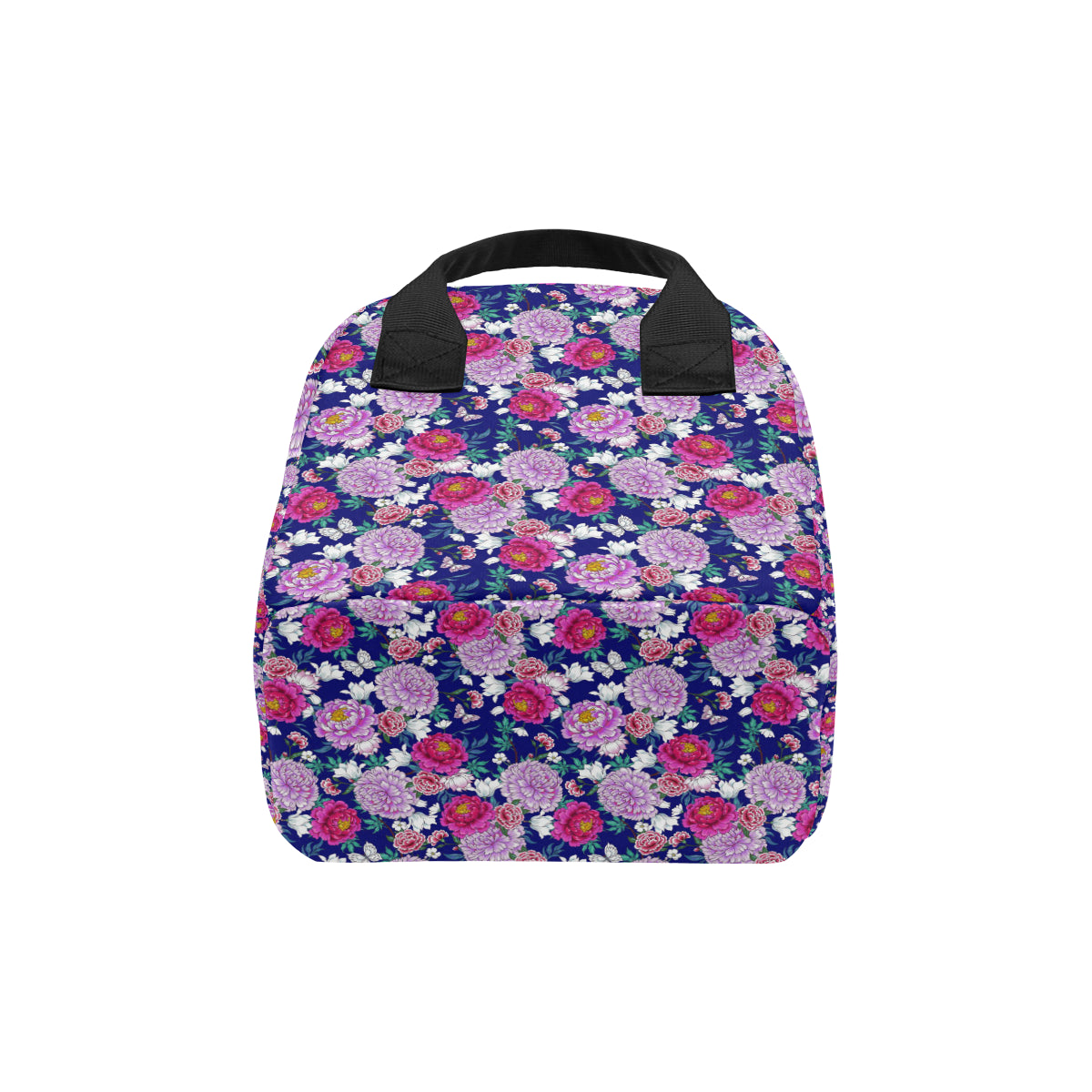 Dahlia Pattern Print Design DH013 Insulated Lunch Bag