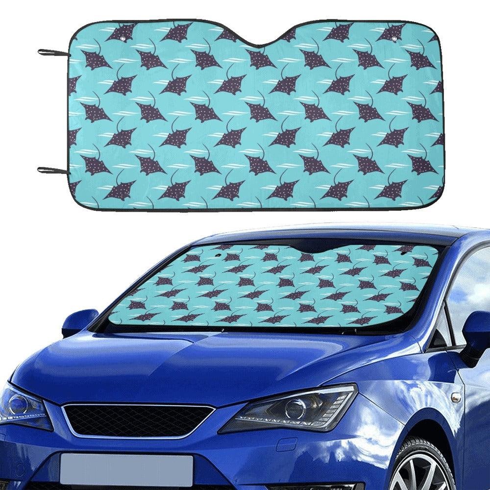 Manta Ray Print Design LKS403 Car front Windshield Sun Shade