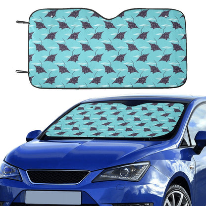 Manta Ray Print Design LKS403 Car front Windshield Sun Shade