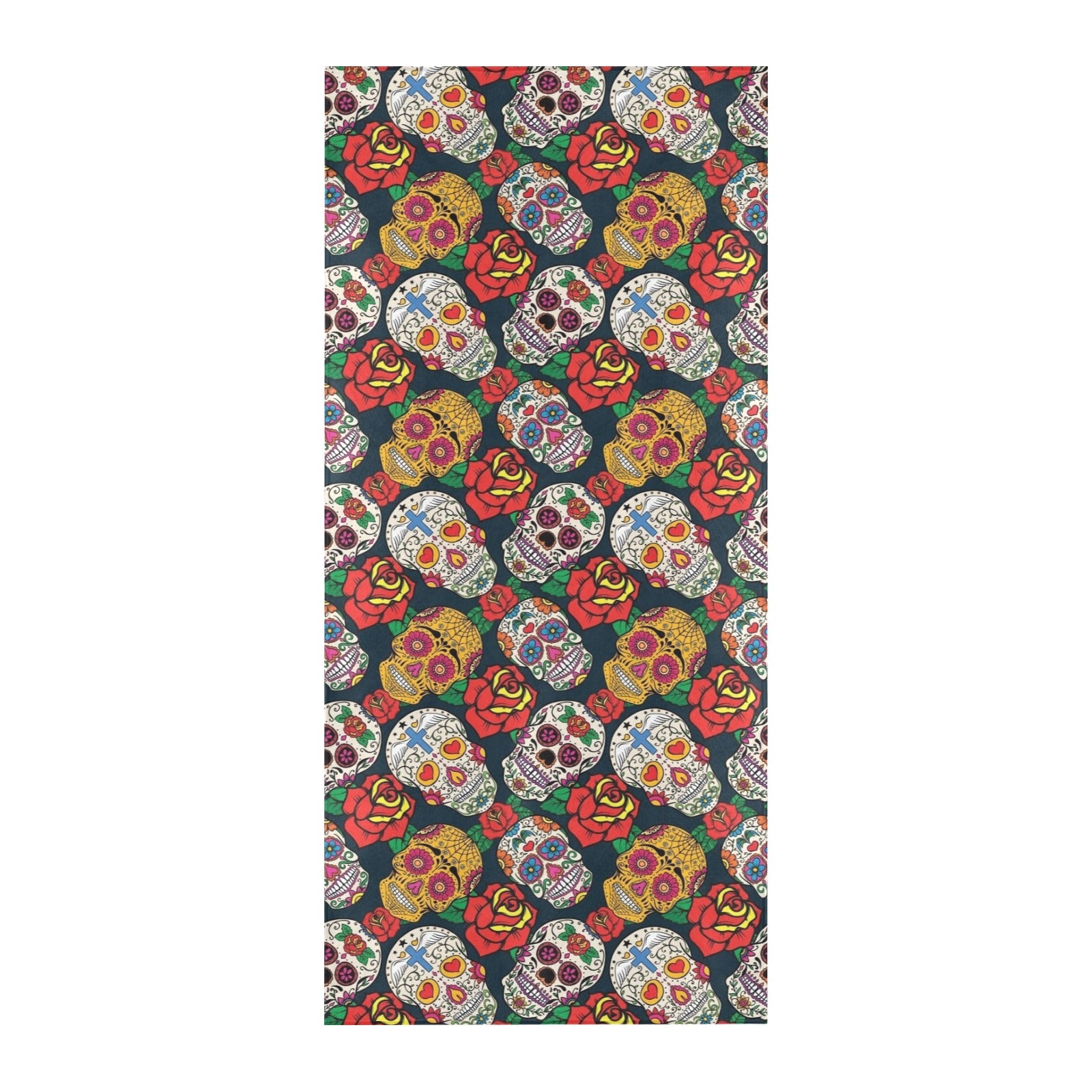 Sugar Skull Print Design LKS306 Beach Towel 32" x 71"