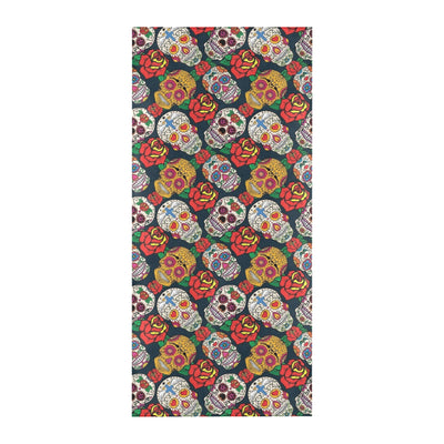 Sugar Skull Print Design LKS306 Beach Towel 32" x 71"