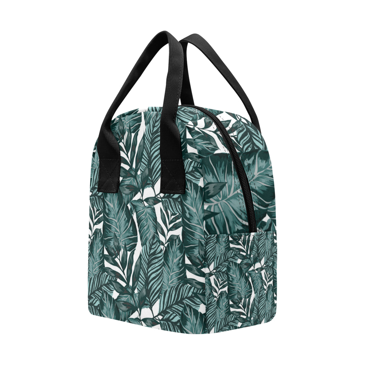 Tropical Palm Leaves Pattern Insulated Lunch Bag