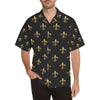 Fleur De Lis Gold Pattern Print Design 03 Men's Hawaiian Shirt