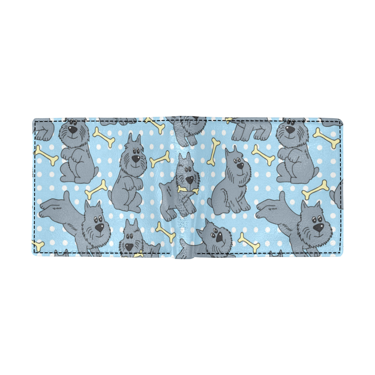 Schnauzers Pattern Print Design A02 Men's ID Card Wallet