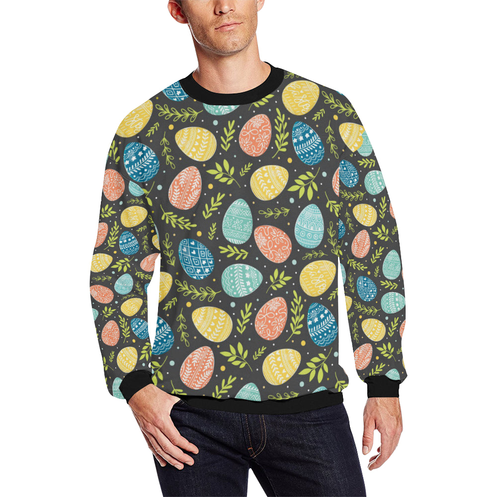 Easter Eggs Pattern Print Design RB01 Men Long Sleeve Sweatshirt