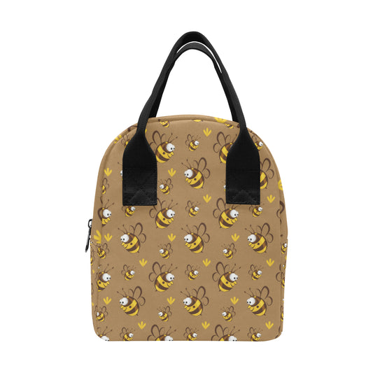 Bee Pattern Print Design BEE09 Insulated Lunch Bag