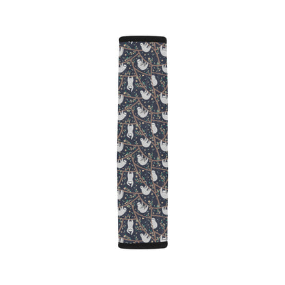 Sloth Happy Design Themed Print Car Seat Belt Cover