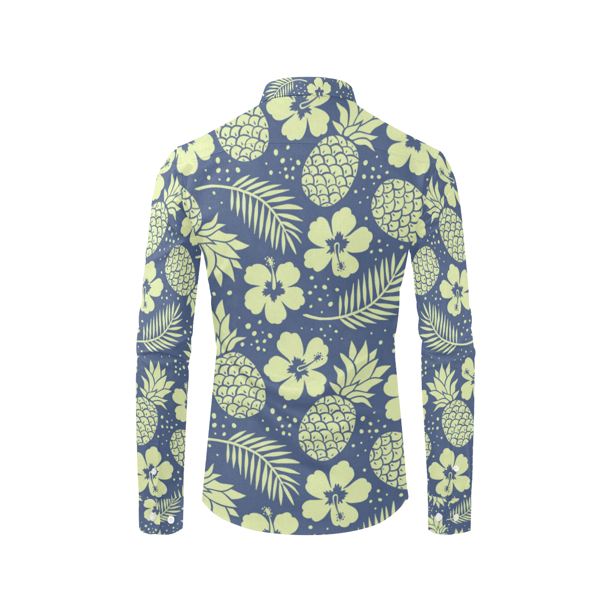Pineapple Pattern Print Design PP07 Men's Long Sleeve Shirt