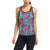 Red Hibiscus Pattern Print Design HB017 Women's Racerback Tank Top