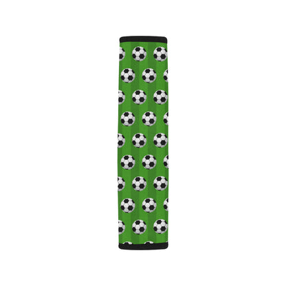 Soccer Ball Green Backgrpund Print Car Seat Belt Cover