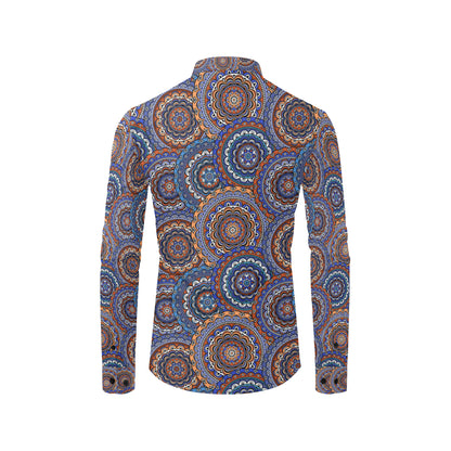 Mandala Boho Chic Design Print Men's Long Sleeve Shirt