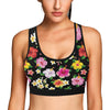 Hibiscus Pattern Print Design HB025 Sports Bra