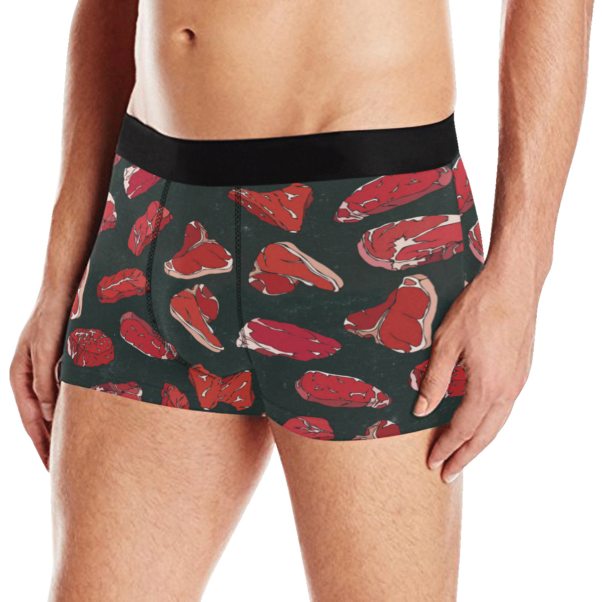 Meat Pattern Print Design 01 Men's Boxer Briefs
