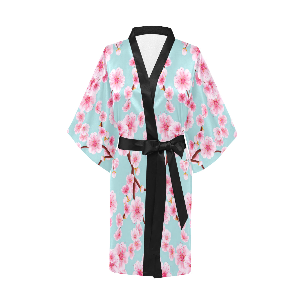 Cherry Blossom Pattern Print Design CB04 Women's Short Kimono