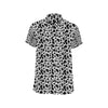 Cow Skin Pattern Print Design 04 Men's Short Sleeve Button Up Shirt