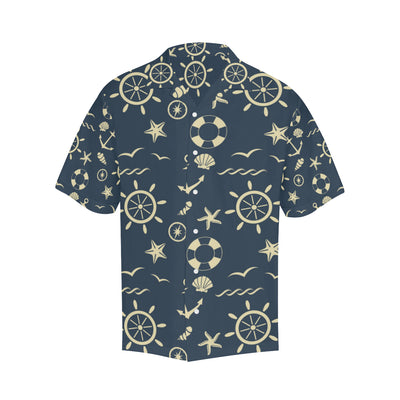 Nautical Pattern Print Design A01 Men's Hawaiian Shirt