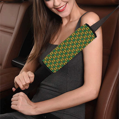 African Geometric Print Pattern Car Seat Belt Cover