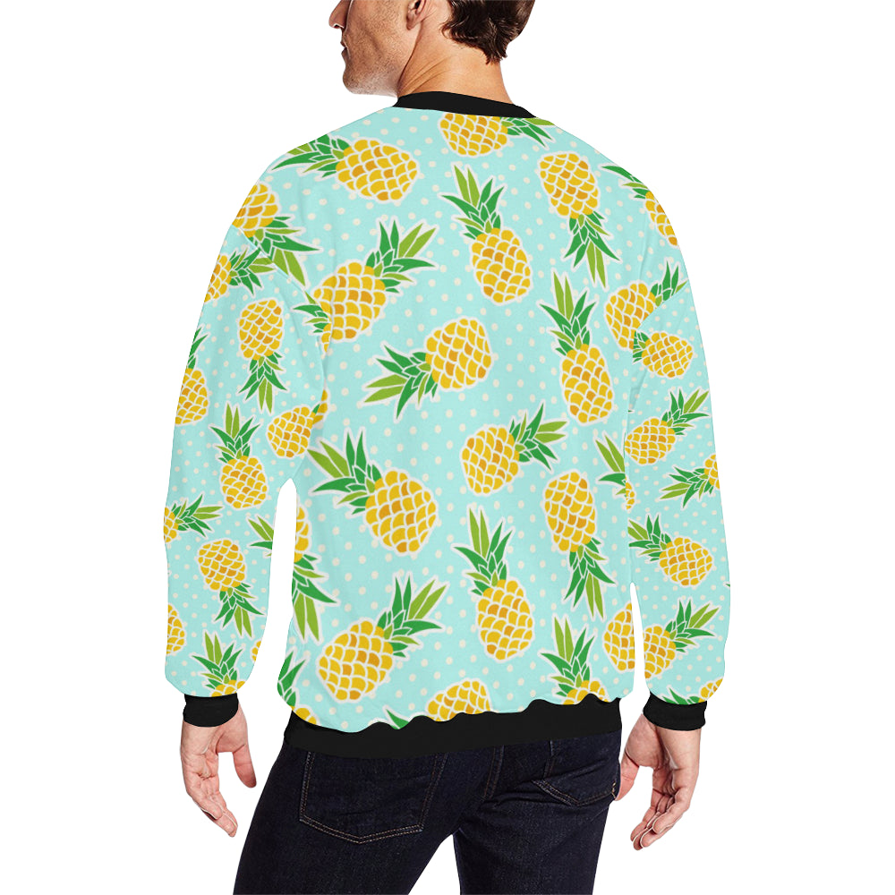 Pineapple Pattern Print Design PP01 Men Long Sleeve Sweatshirt