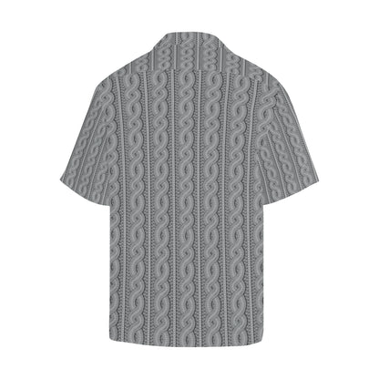 Cable Knit Pattern Print Design 01 Men's Hawaiian Shirt