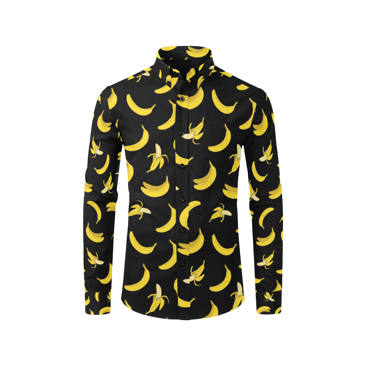 Banana Pattern Print Design BA05 Men's Long Sleeve Shirt