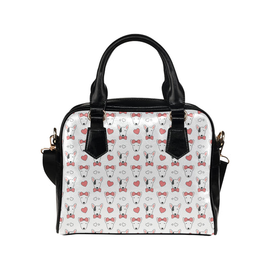 Bull Terriers Pattern Print Design 08 Shoulder Handbag