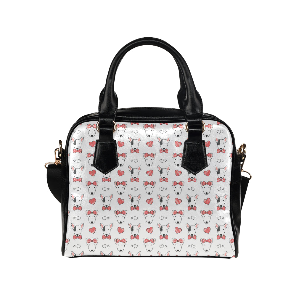 Bull Terriers Pattern Print Design 08 Shoulder Handbag