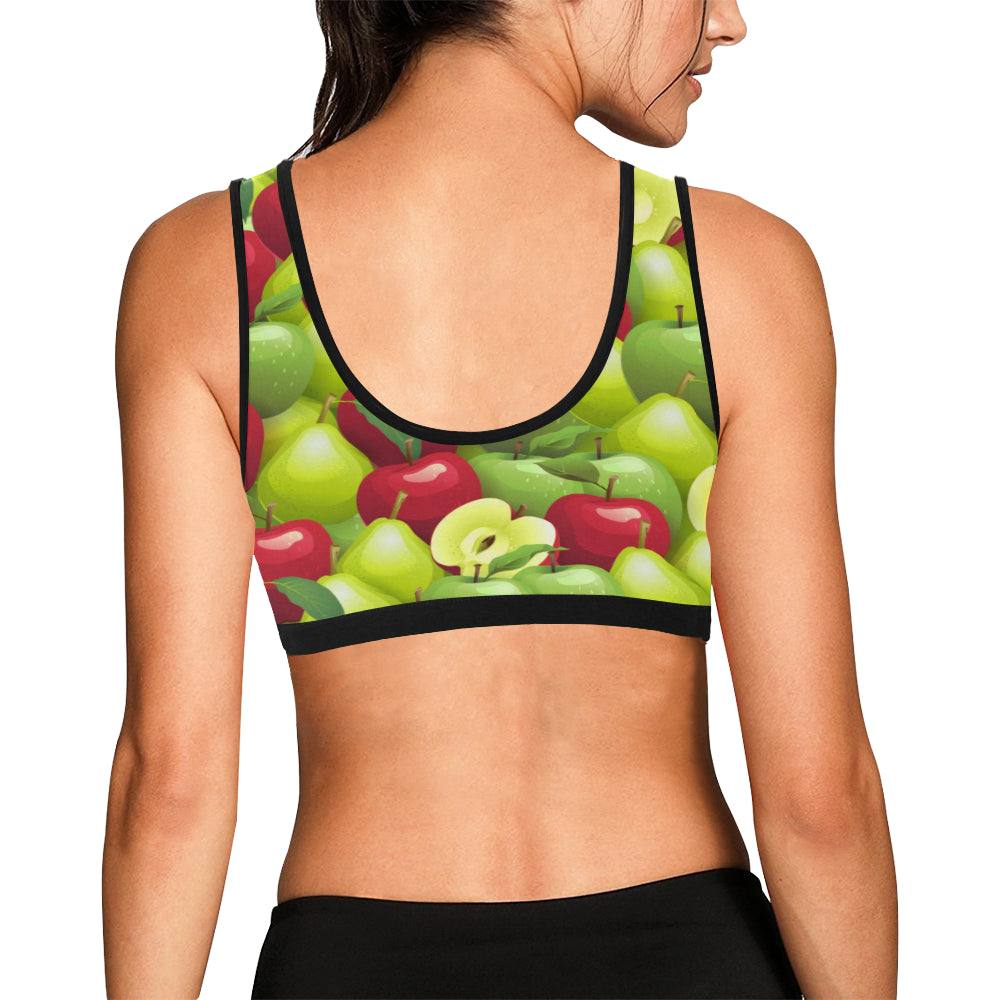 Apple Pattern Print Design AP03 Sports Bra