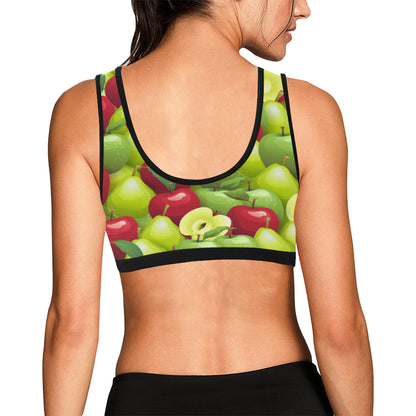 Apple Pattern Print Design AP03 Sports Bra