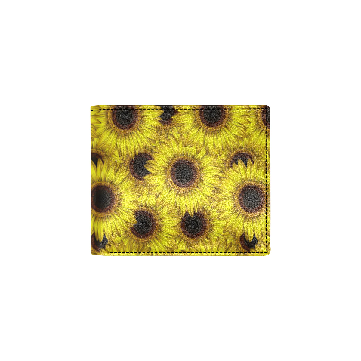 Sunflower Pattern Print Design SF011 Men's ID Card Wallet